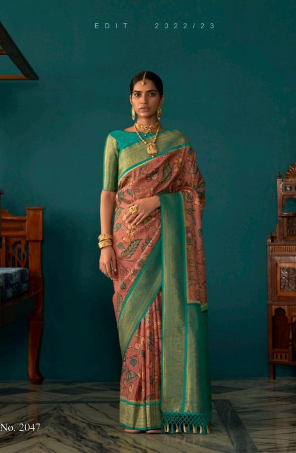 Kimora Kalamkatha Fancy Wear Exclusive Look Silk Saree Collection